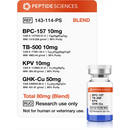 BPC-157 TB-500 KPV GHK-Cu 80mg (Klow Blend) - Peptide Sciences - Peptídeo