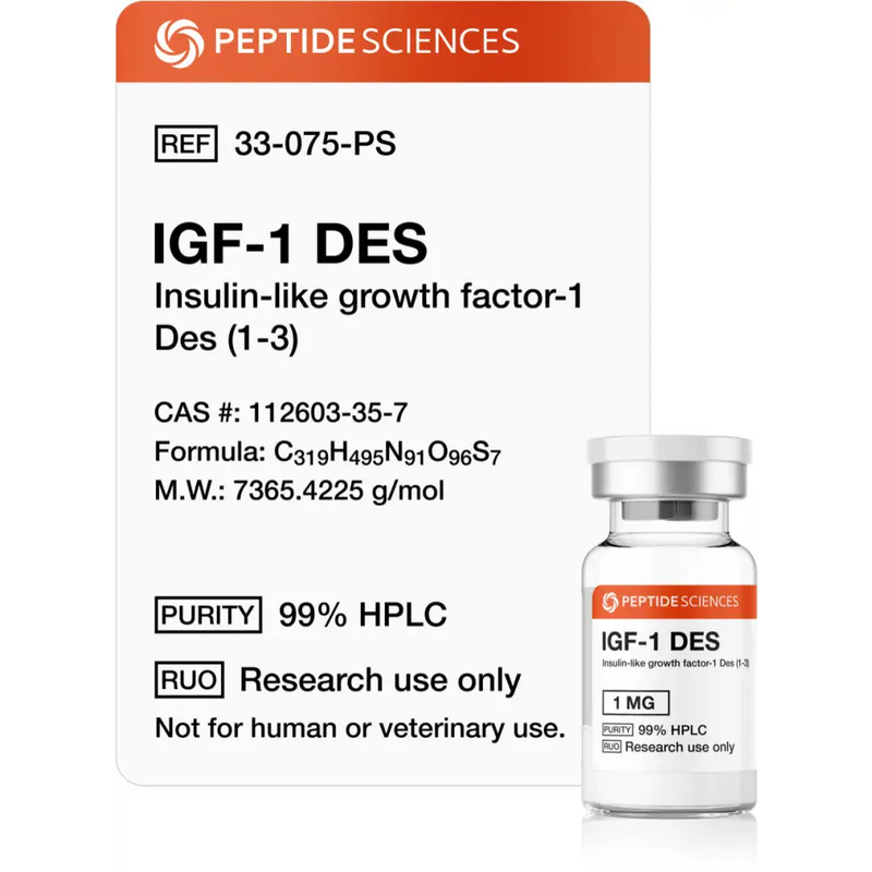 IGF-1 DES 1mg - Peptide Sciences - Peptídeo
