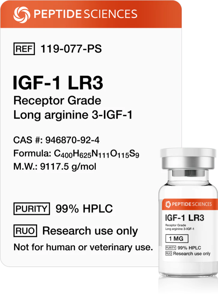 IGF-1 LR3 (Receptor Grade) 1mg - Peptide Sciences - Peptídeo