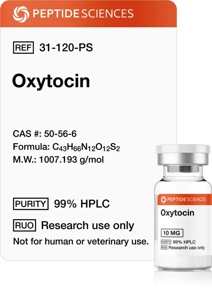 Oxytocin 10mg (6000 IU) - Peptide Sciences - Peptídeo