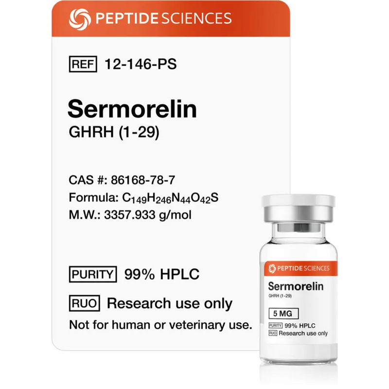 Sermorelin 5mg GHRH 1-29 - Peptide Sciences - Peptídeo